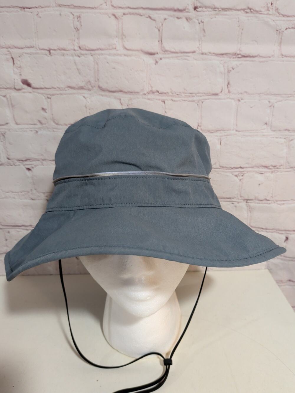 SUNDAY Afternoons Bucket Sun Hat Sz L Blue Gray Mesh UV Mens Strap Adjustable